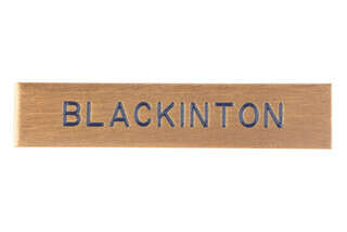 blackinton quality name bar in polished gold-x
